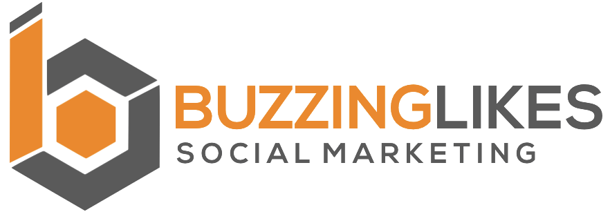 new buzzinglikes logo grey bg